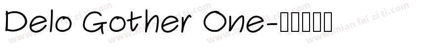 Delo Gother One字体转换